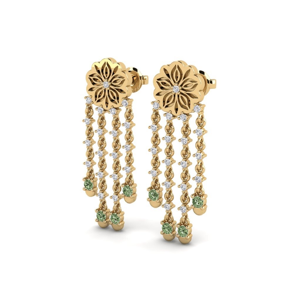 Green Diamond Women's Earring Maolek
