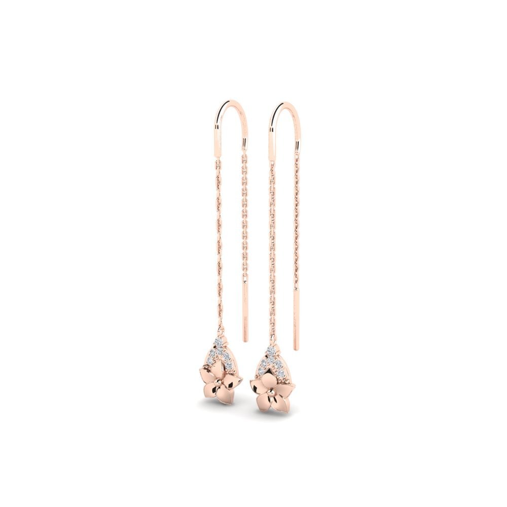 14k Oro Rosa Pendiente de mujer Mayfere