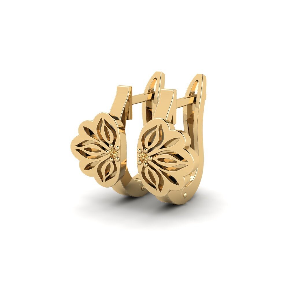 Brown Diamond Women's Earring Paj