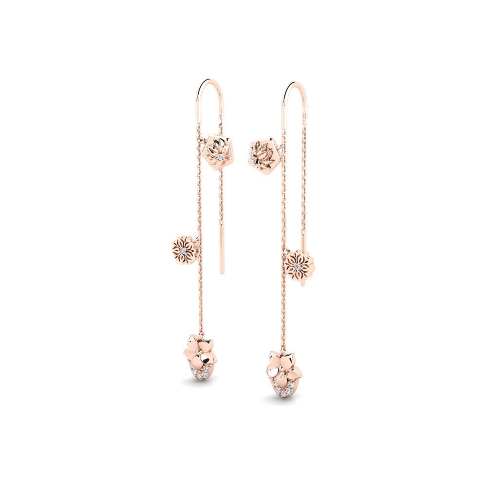 14k Oro Rosa Pendiente de mujer Pinaleser