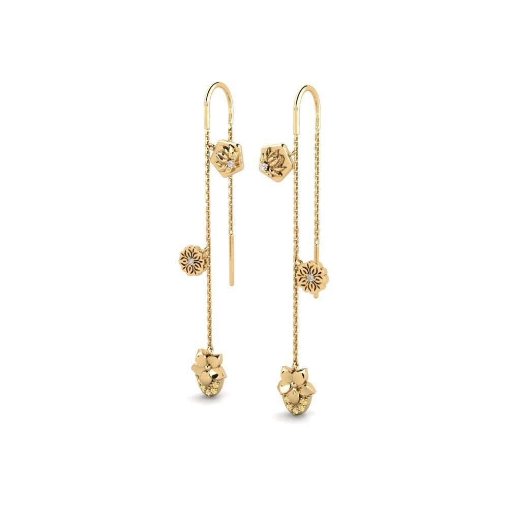 Yellow Diamond Women's Earring Pinaleser