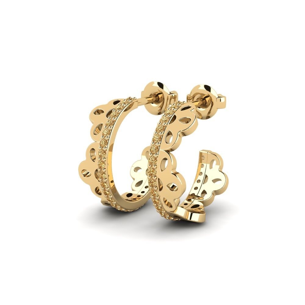 Brown Diamond Women's Earring Pluum