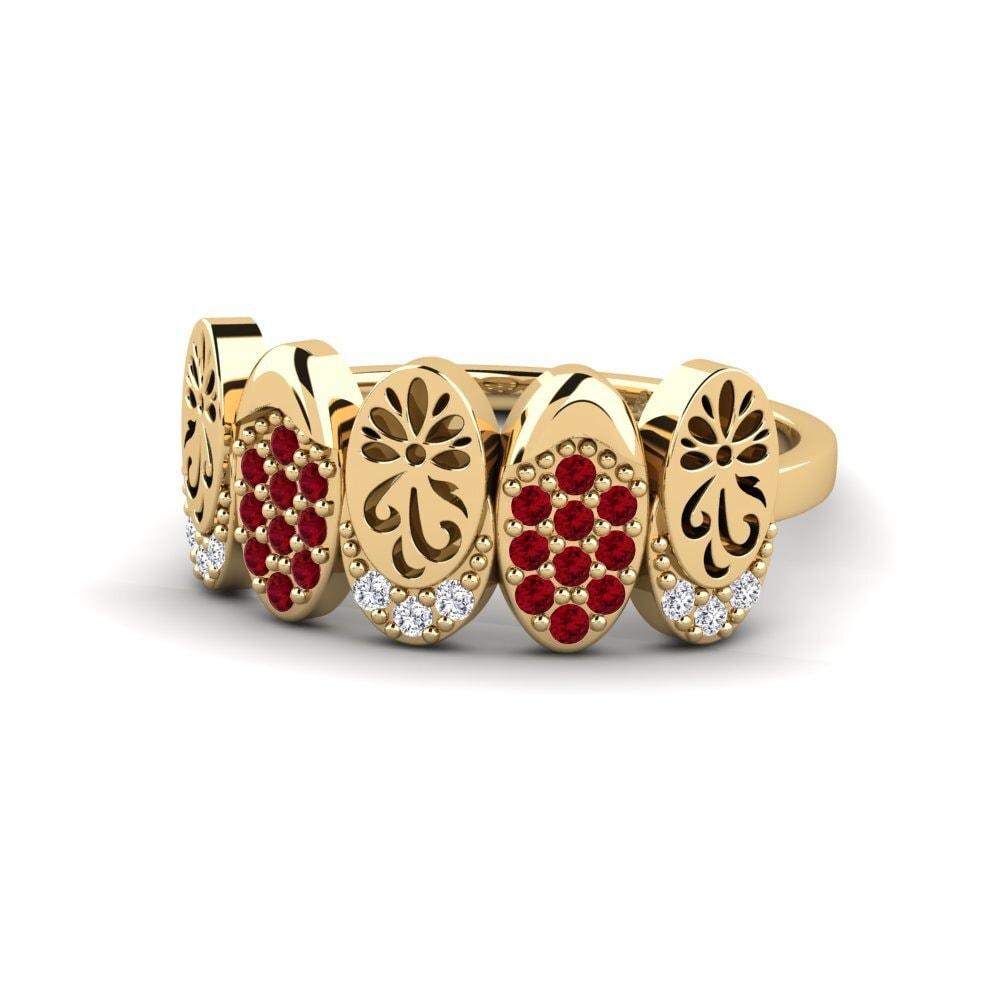 Circonita Roja Anillo Qobooru