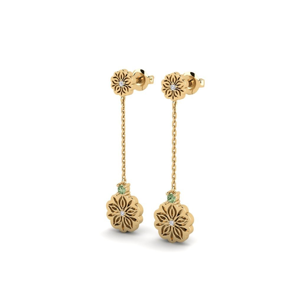 Green Diamond Women's Earring Rawng