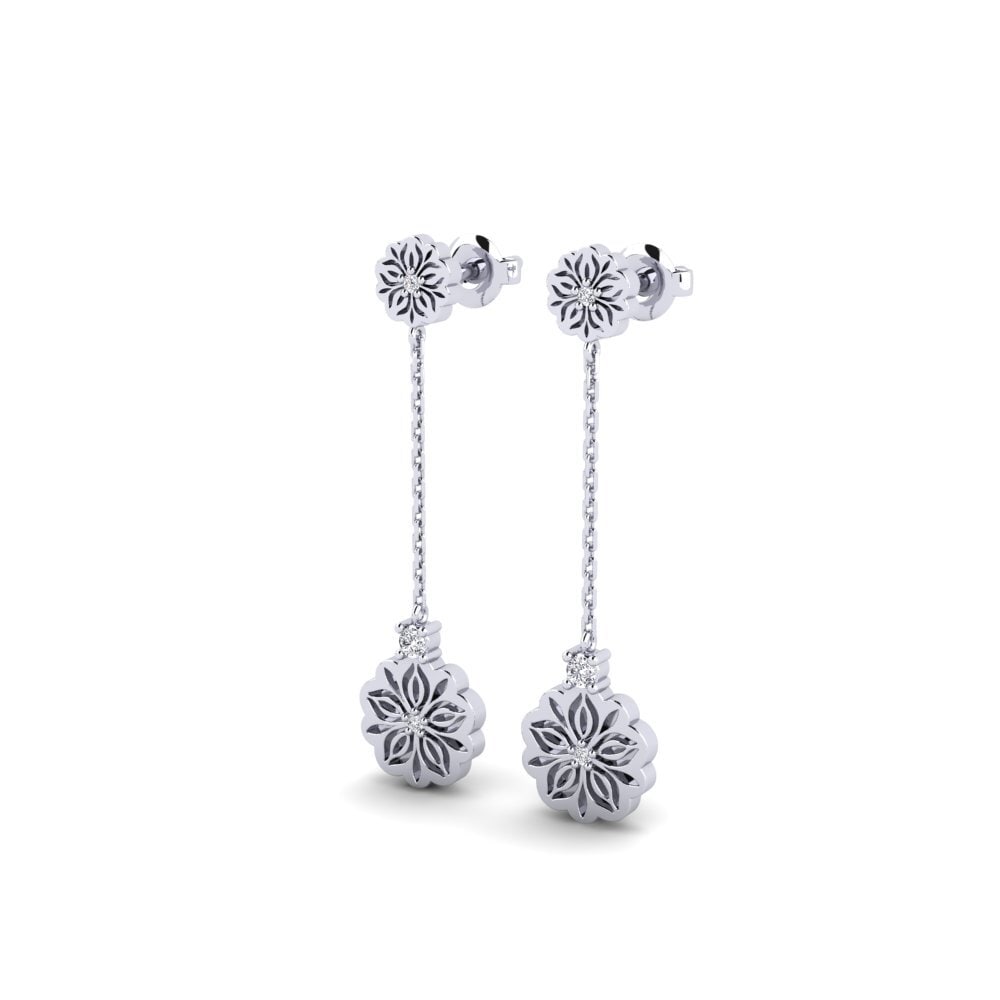 950 Palladium Damen ohrring Rawng