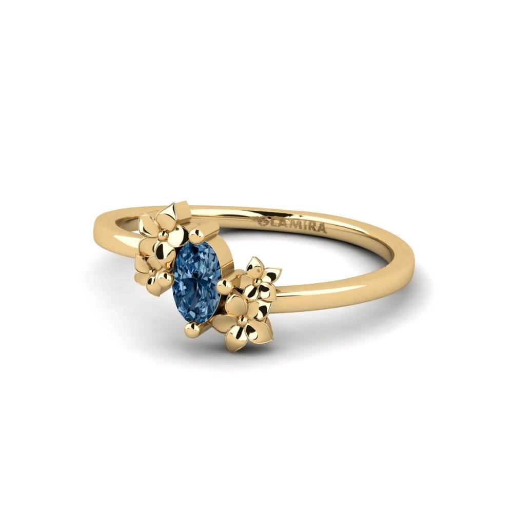 Diamante Azul Anillo Rohen