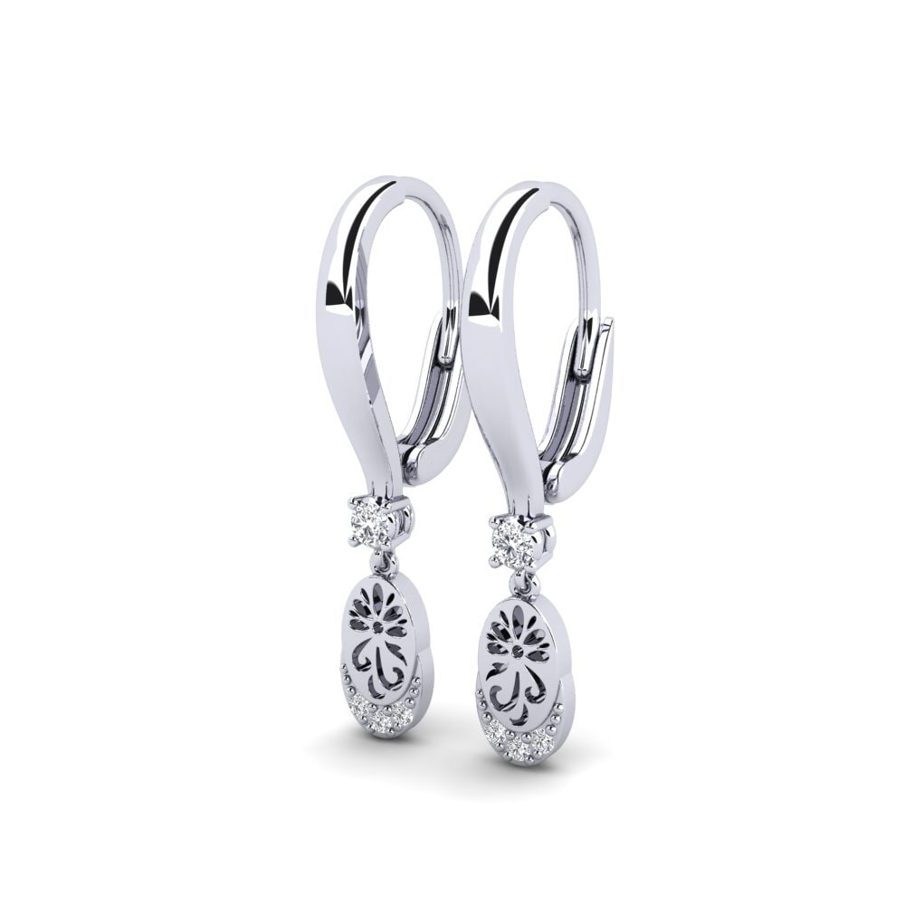 950 Palladium Damen ohrring Senikau