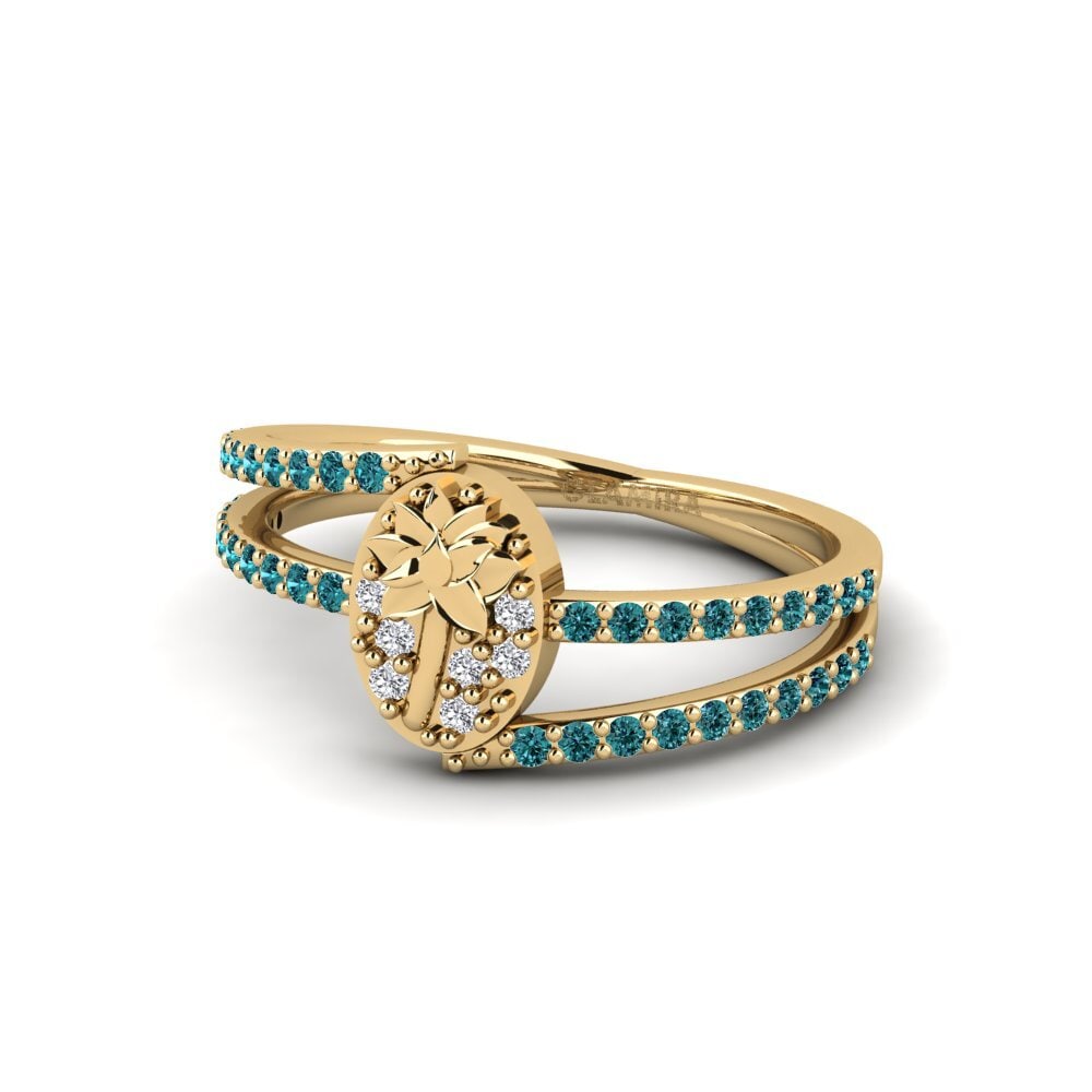 Diamante Azul Anillo Seravine
