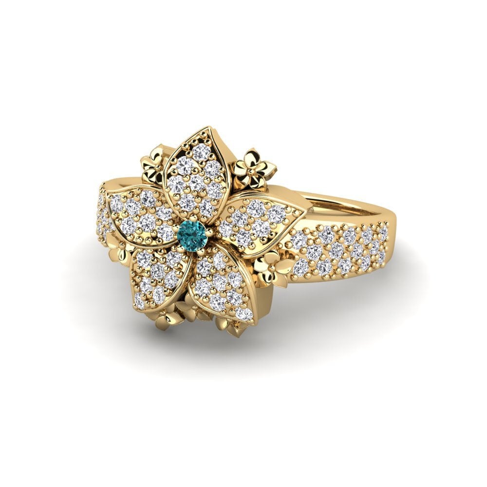Diamante Azul Anillo Serin