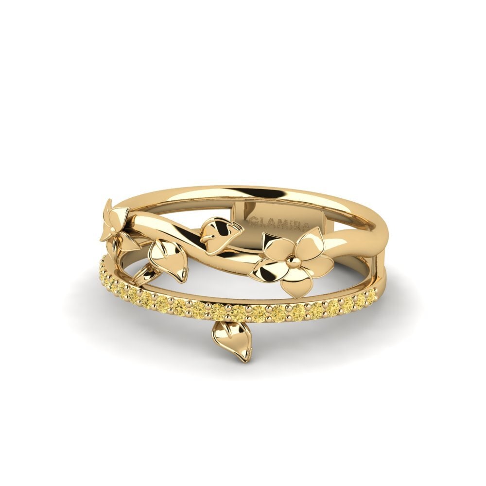 Diamante Amarillo Anillo Sloanea