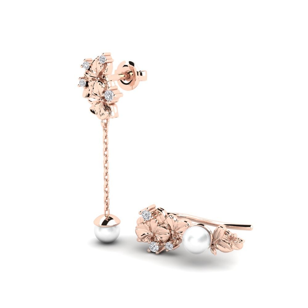 14k Oro Rosa Pendiente de mujer Sohae - SET