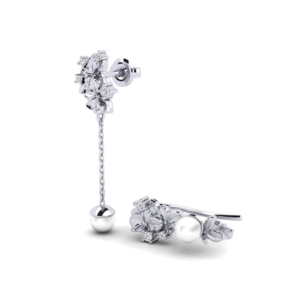 950 Palladium Damen ohrring Sohae - SET