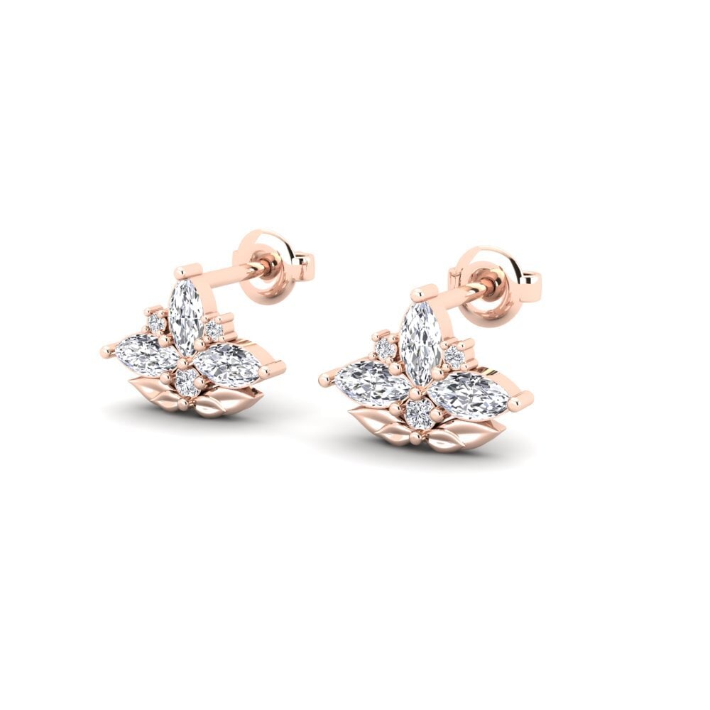 14k Oro Rosa Pendiente de mujer Templonza