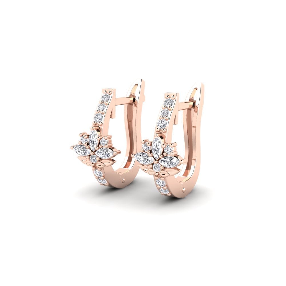 14k Oro Rosa Pendiente de mujer Umbrosa