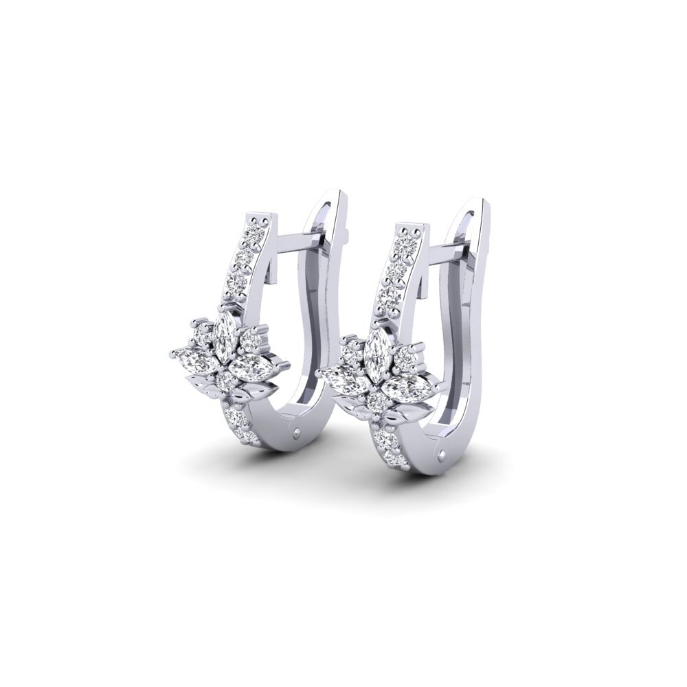 950 Palladium Damen ohrring Umbrosa