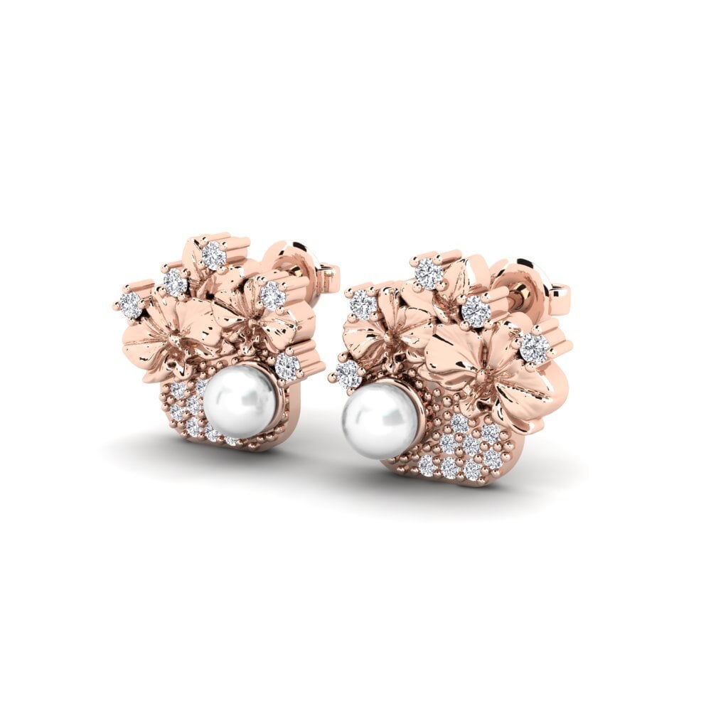 14k Oro Rosa Pendiente de mujer Valea