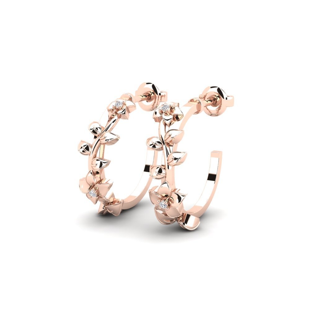 14k Oro Rosa Pendiente de mujer Varick