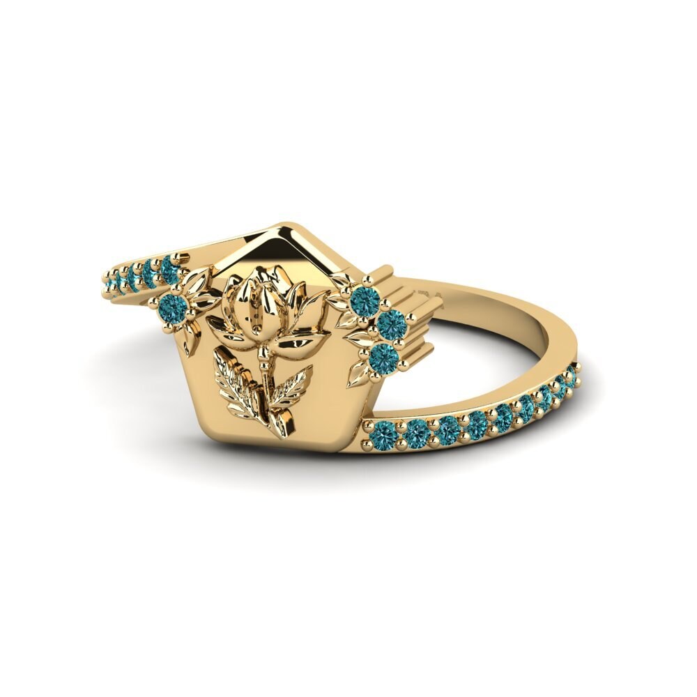 Diamante Azul Anillo Varslighet