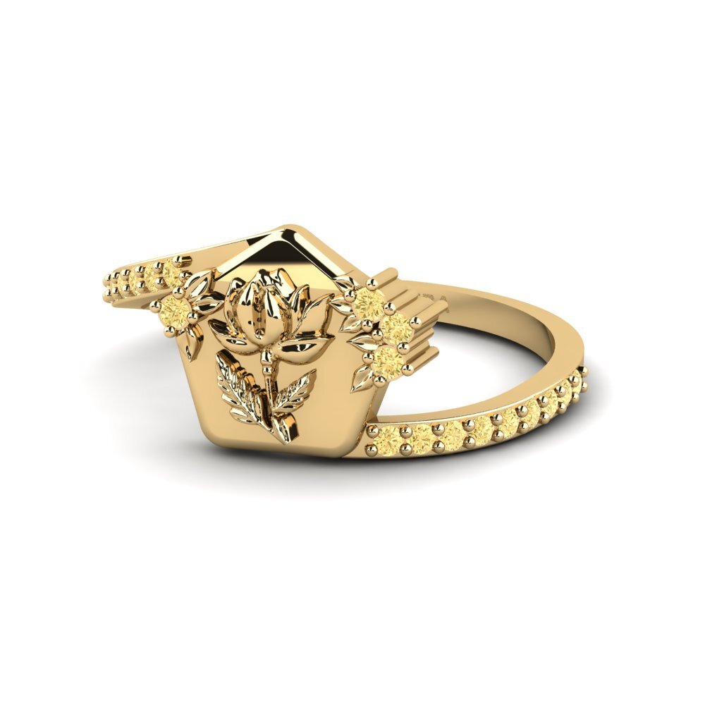 Diamante Amarillo Anillo Varslighet