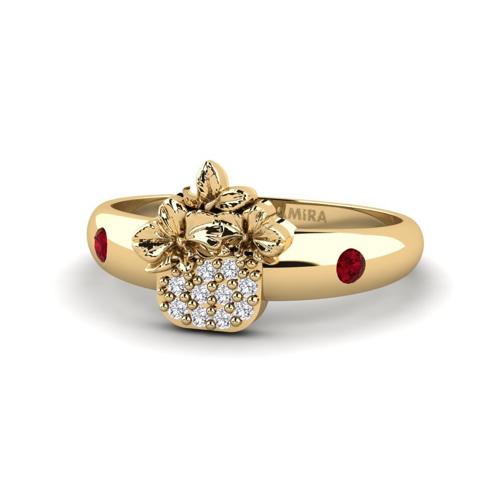 Circonita Roja Anillo Veloria