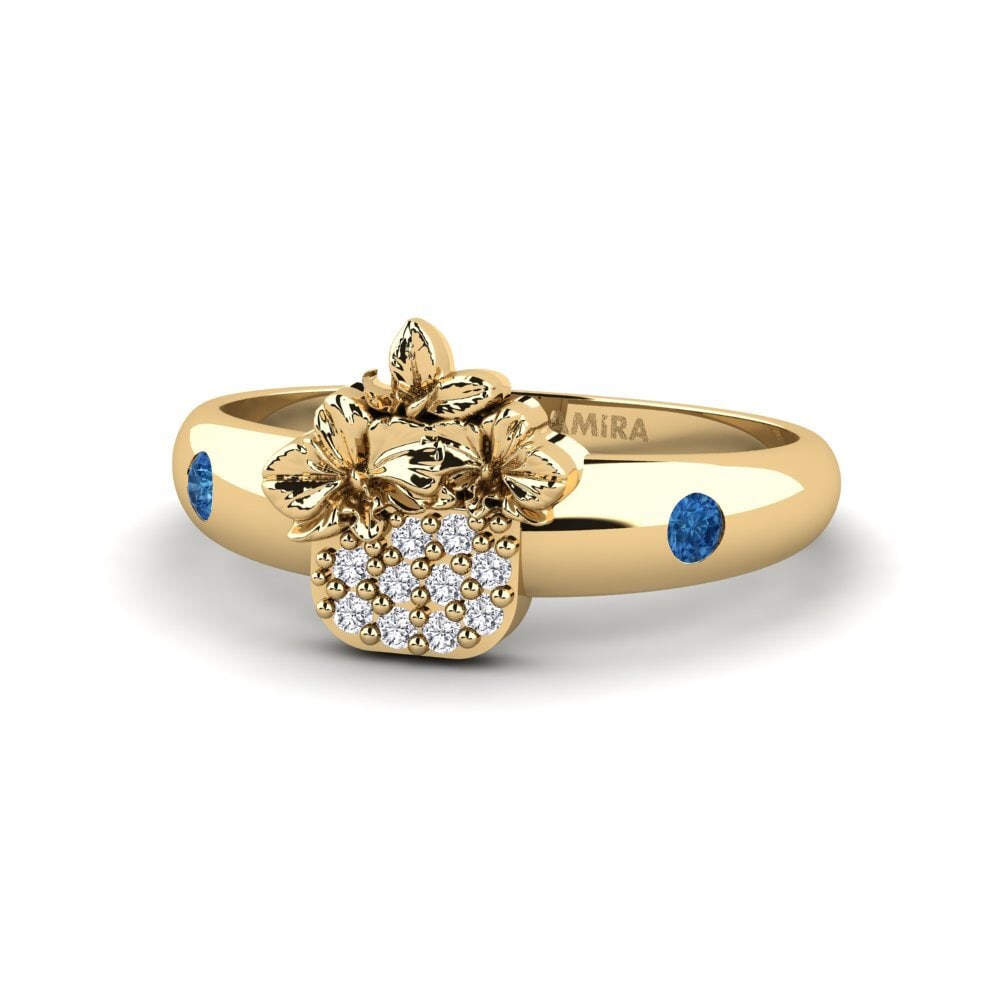 Dark Blue Zirconia Ring Veloria