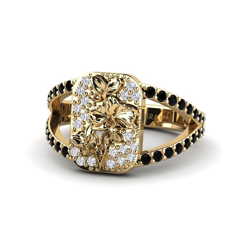 Zafiro negro Anillo Vielle