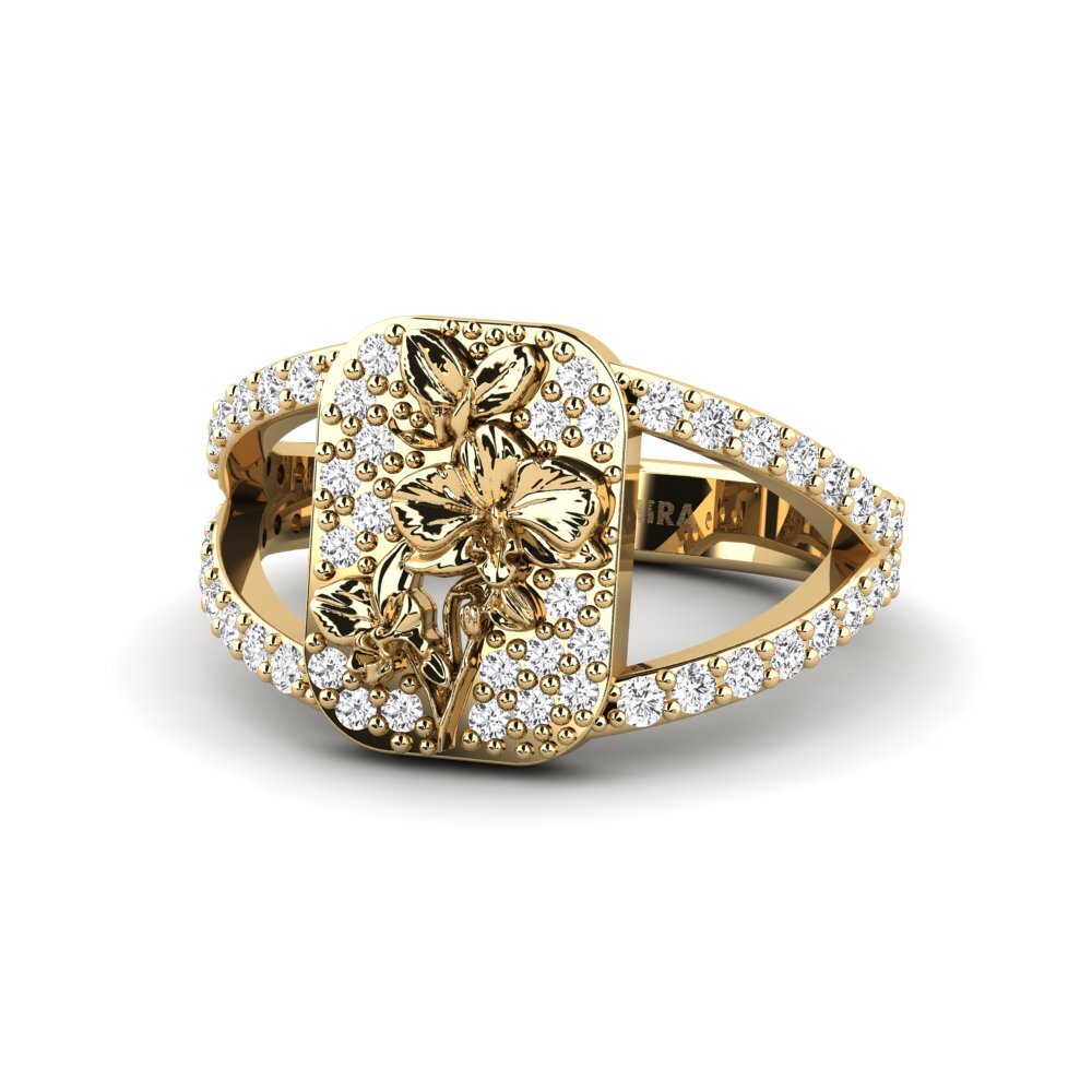 Zafiro blanco Anillo Vielle