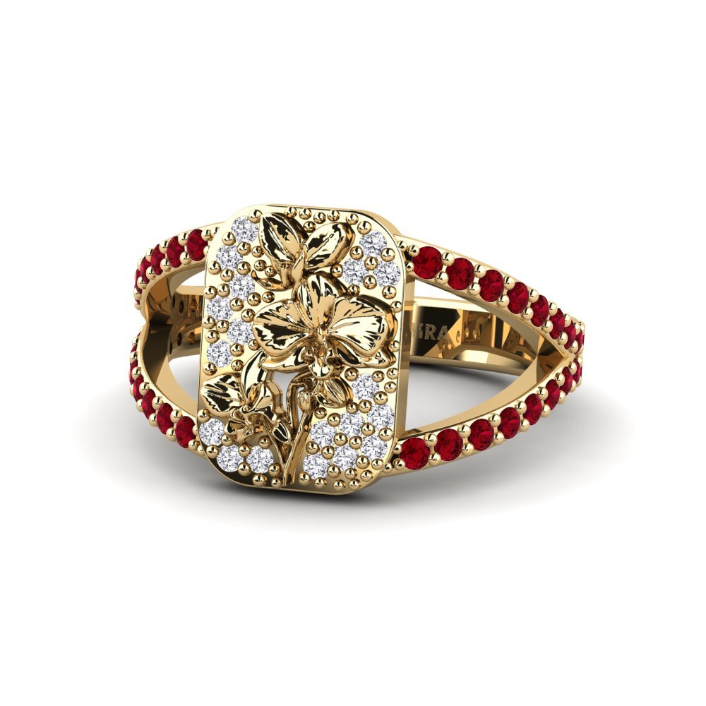 Circonita Roja Anillo Vielle