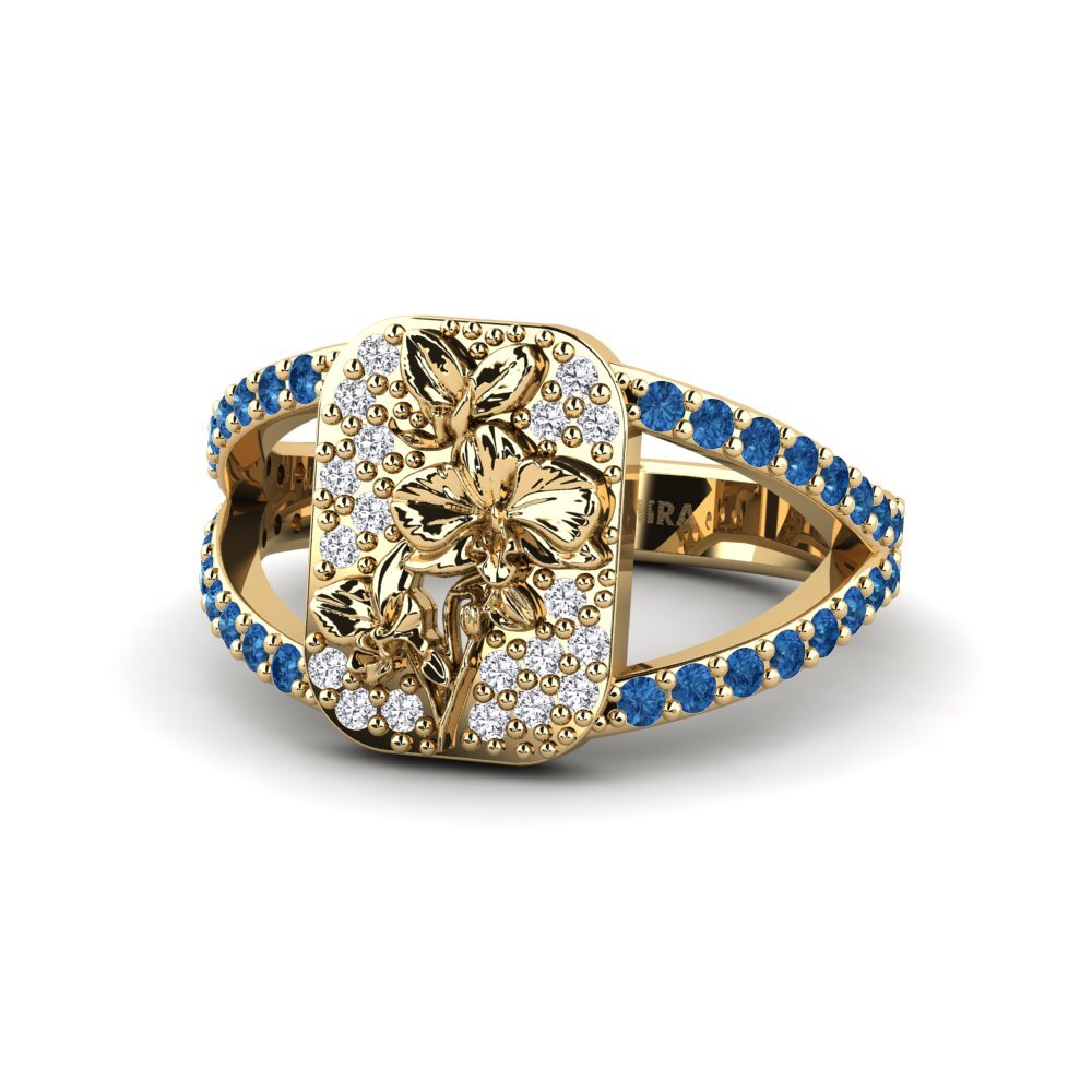 Dark Blue Zirconia Ring Vielle