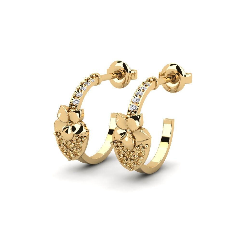 Brown Diamond Women's Earring Washine