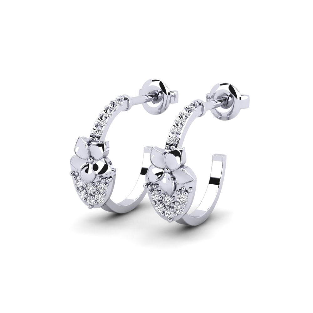 950 Palladium Damen ohrring Washine