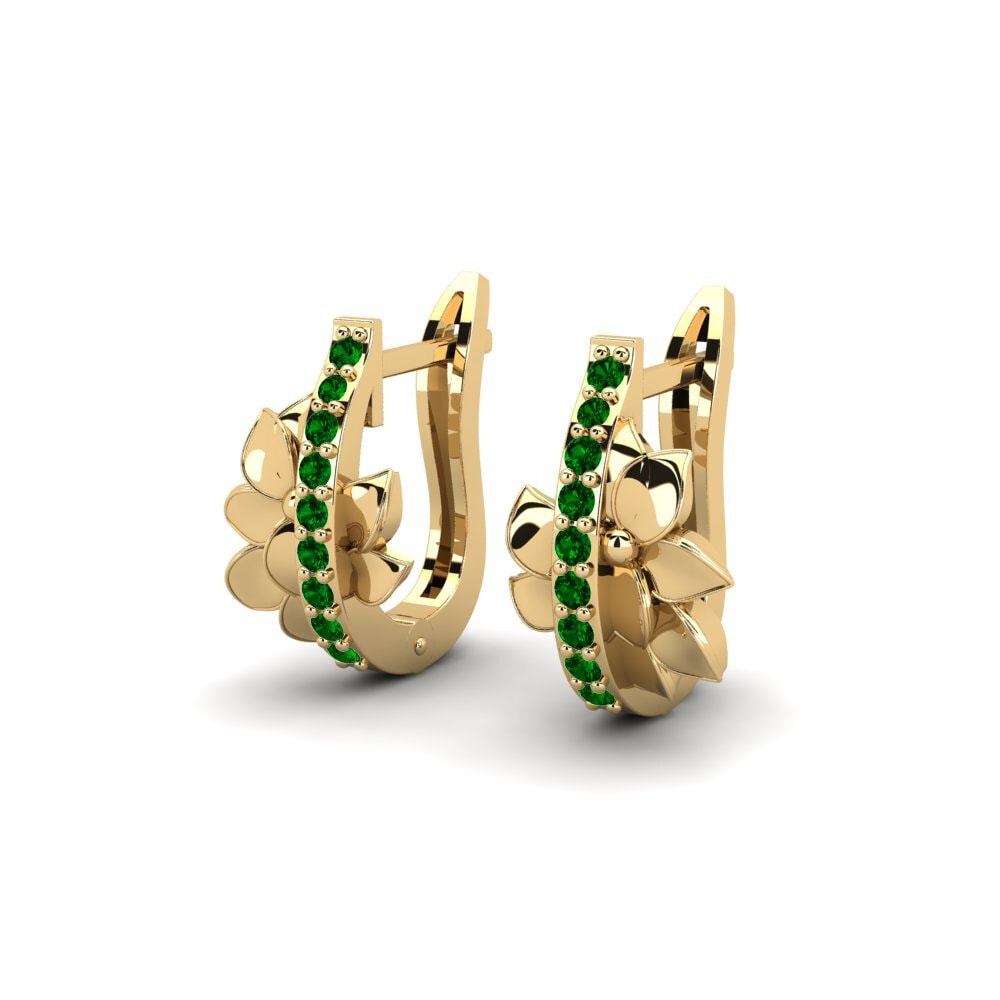 Zircônia Verde Brincos Feminino Waverly