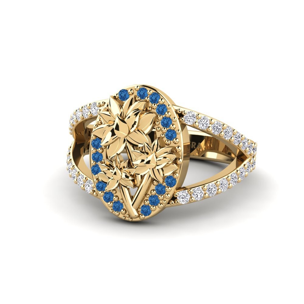 Dark Blue Zirconia Ring Alpia
