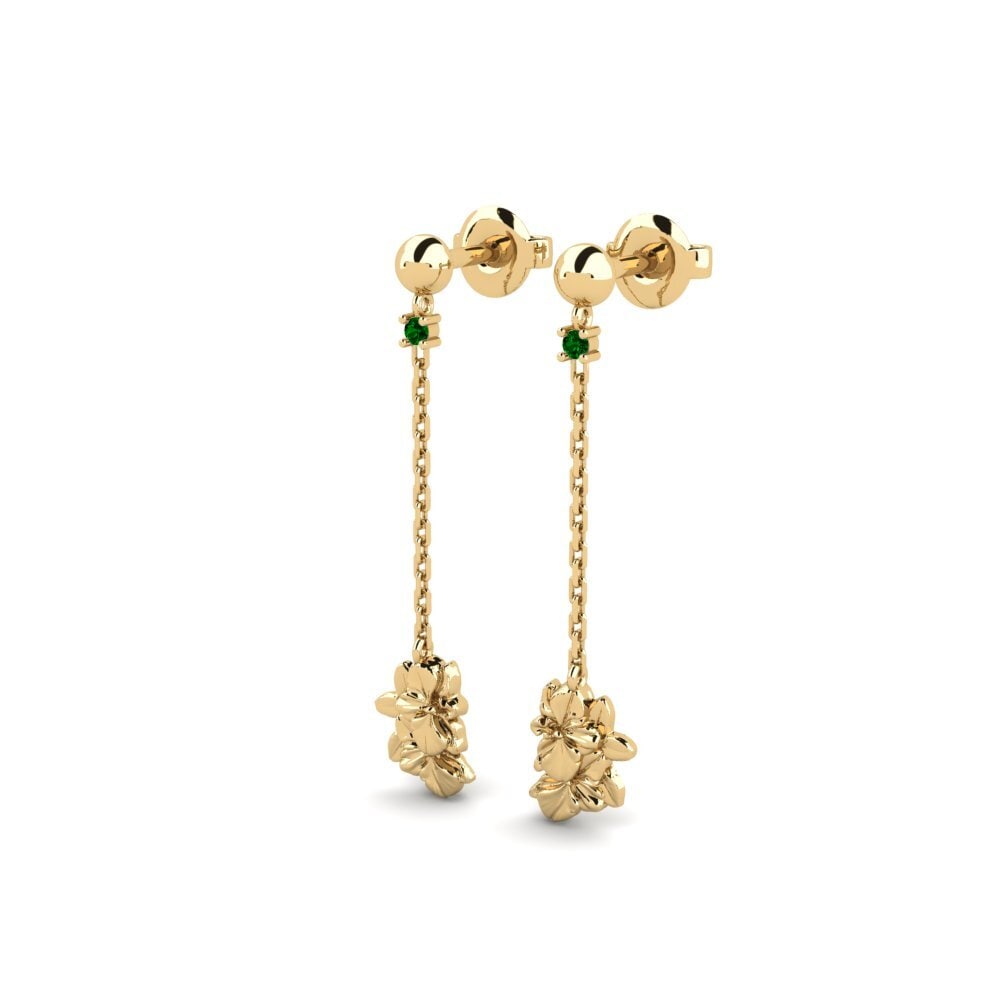 Zircônia Verde Brincos Feminino Beekman