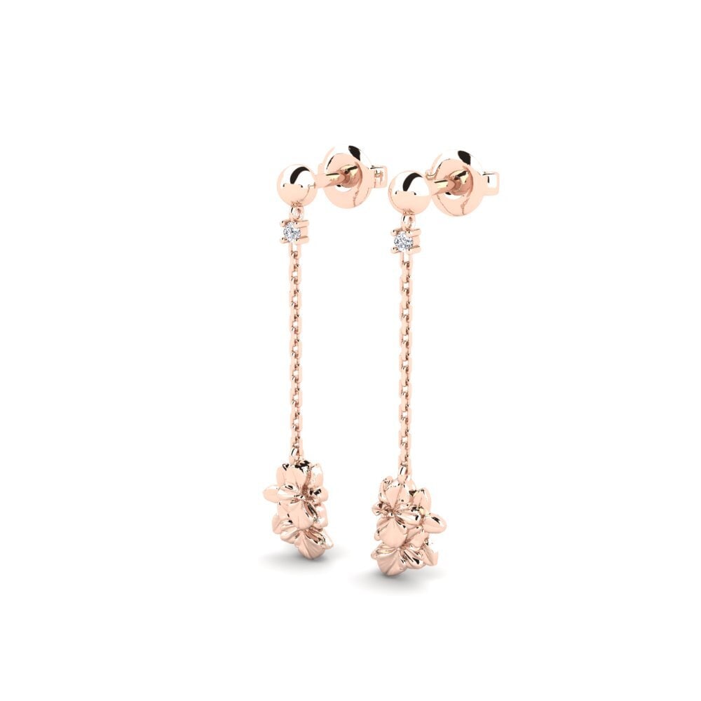 14k Oro Rosa Pendiente de mujer Beekman