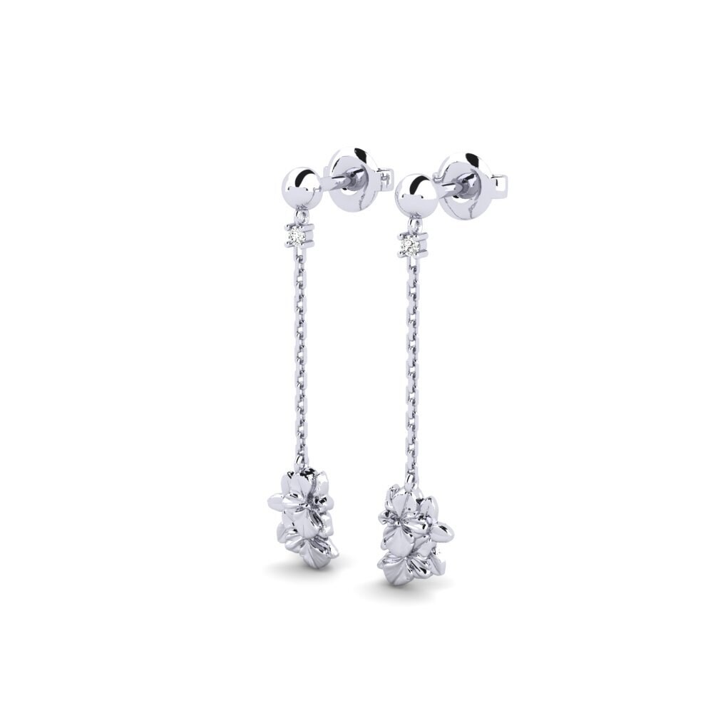 Oro Bianco 375 Moissanite Orecchino da donna Beekman