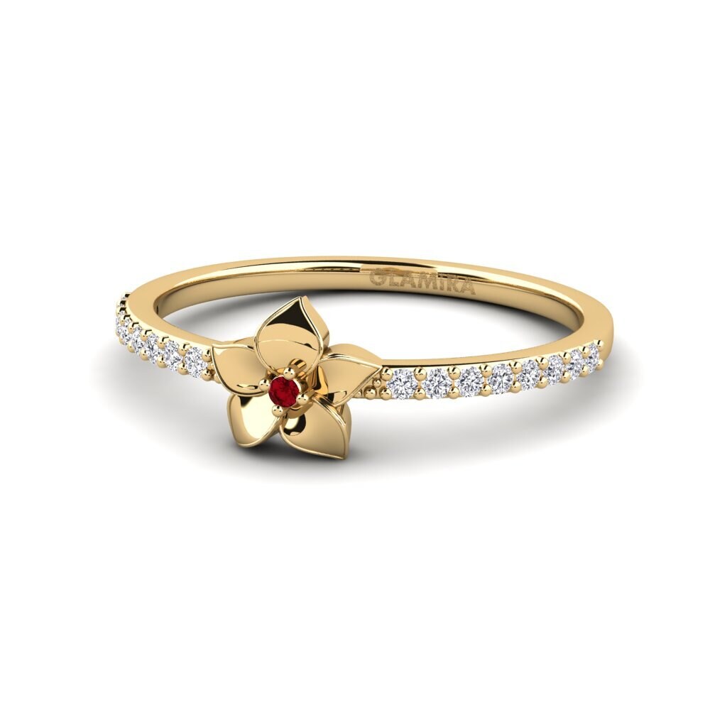 Circonita Roja Anillo Bloomony