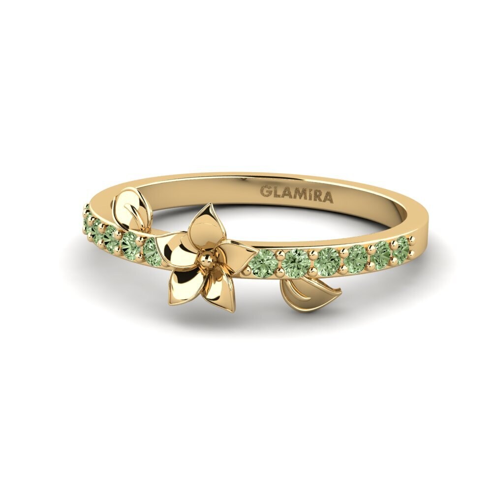 Diamante Verde Anel Bloomse