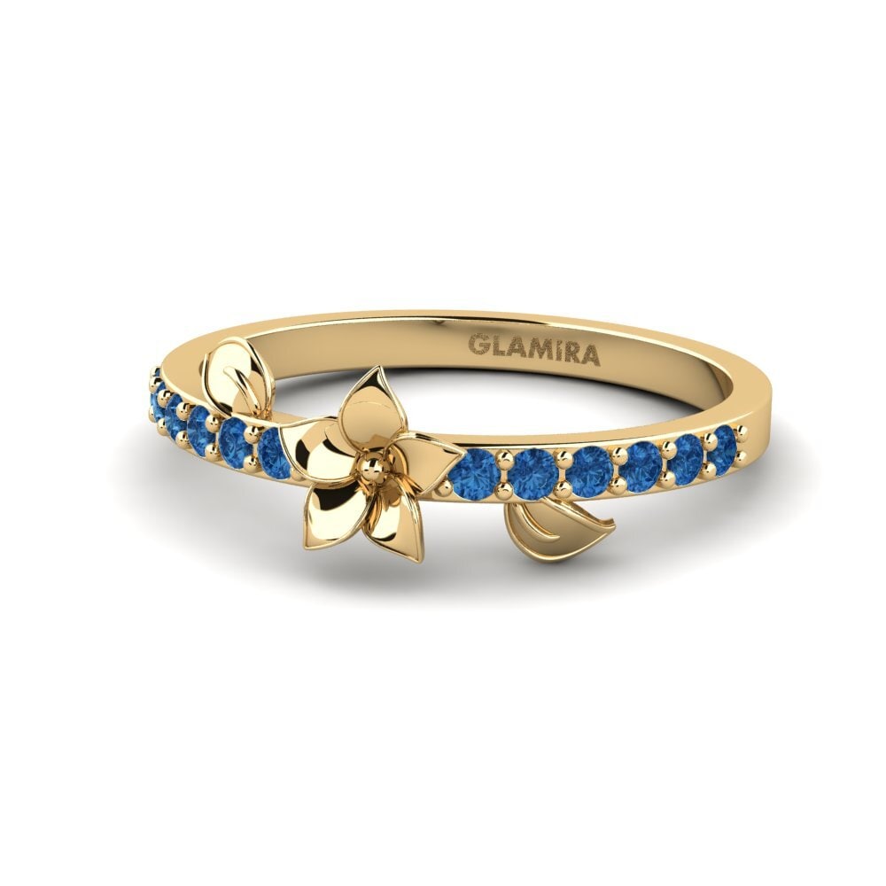 Dark Blue Zirconia Ring Bloomse