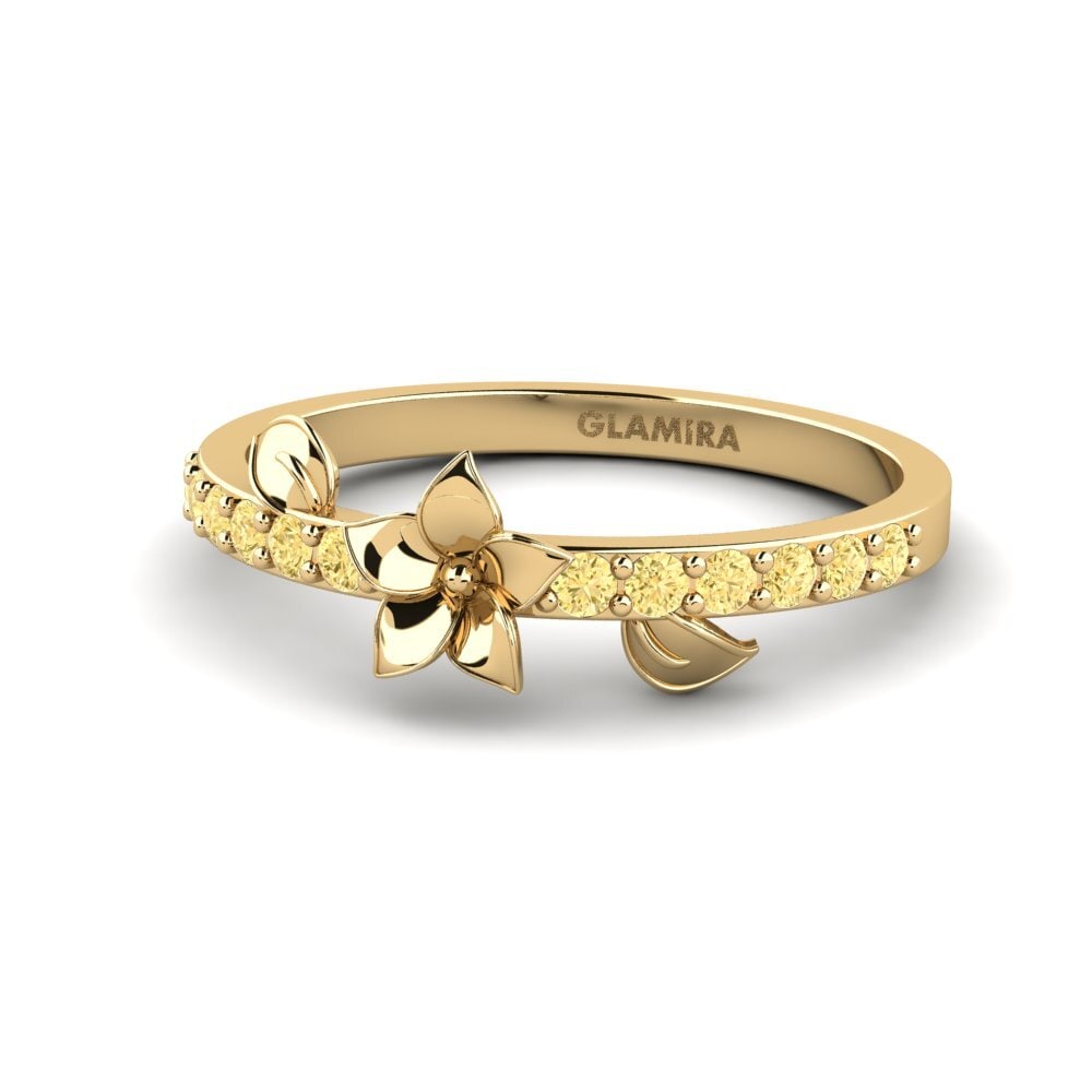 Diamante Amarillo Anillo Bloomse