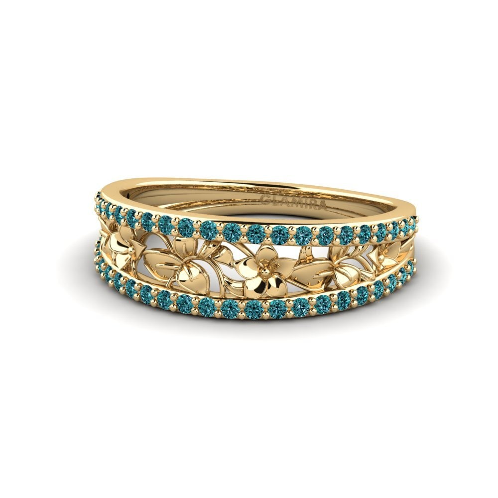Diamante Azul Anillo Bowery