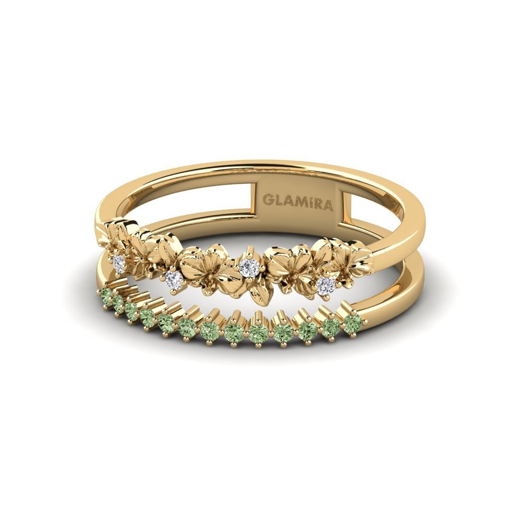 Diamante Verde Anel Bromelle