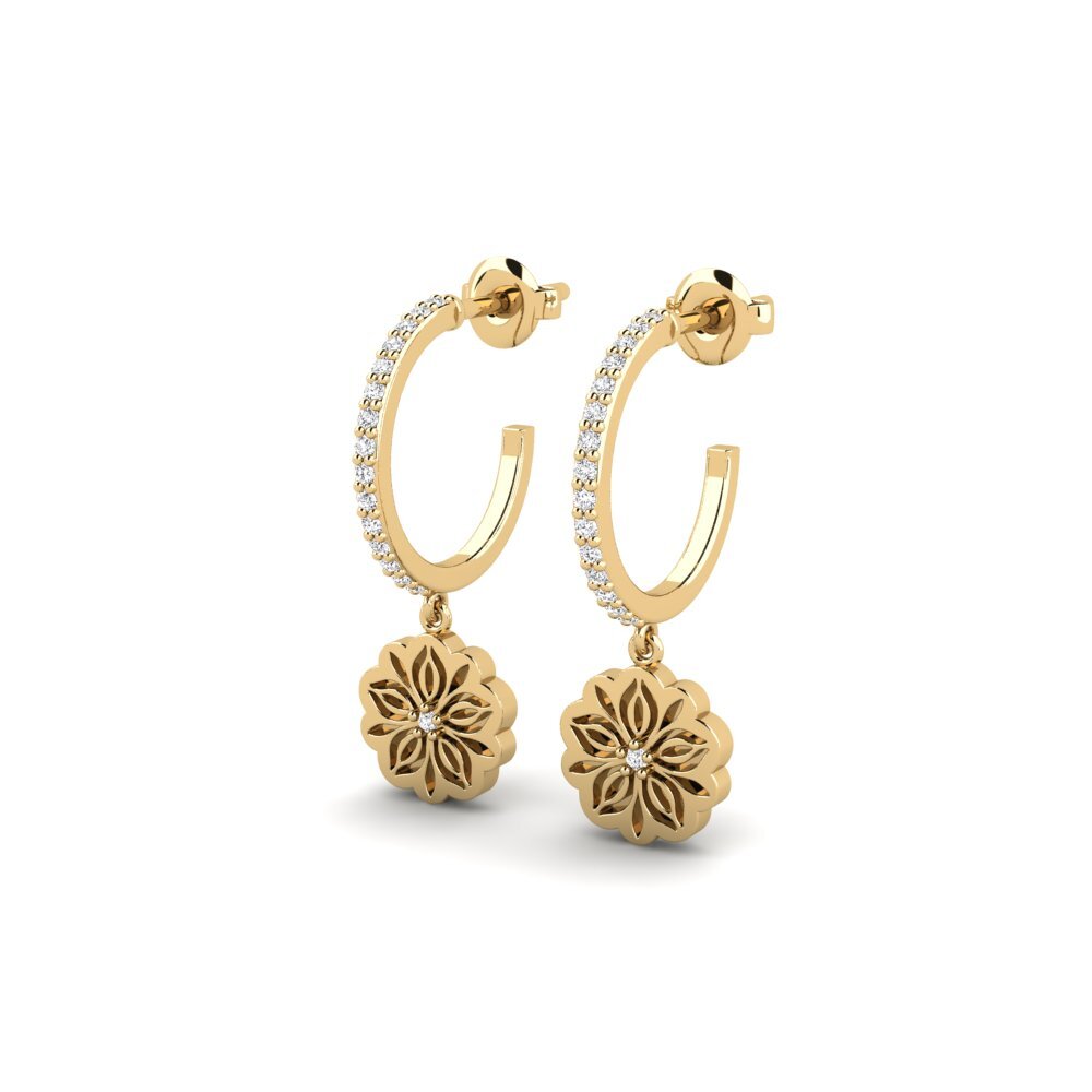 Saphir Blanc Boucle d'oreille femme Bungai