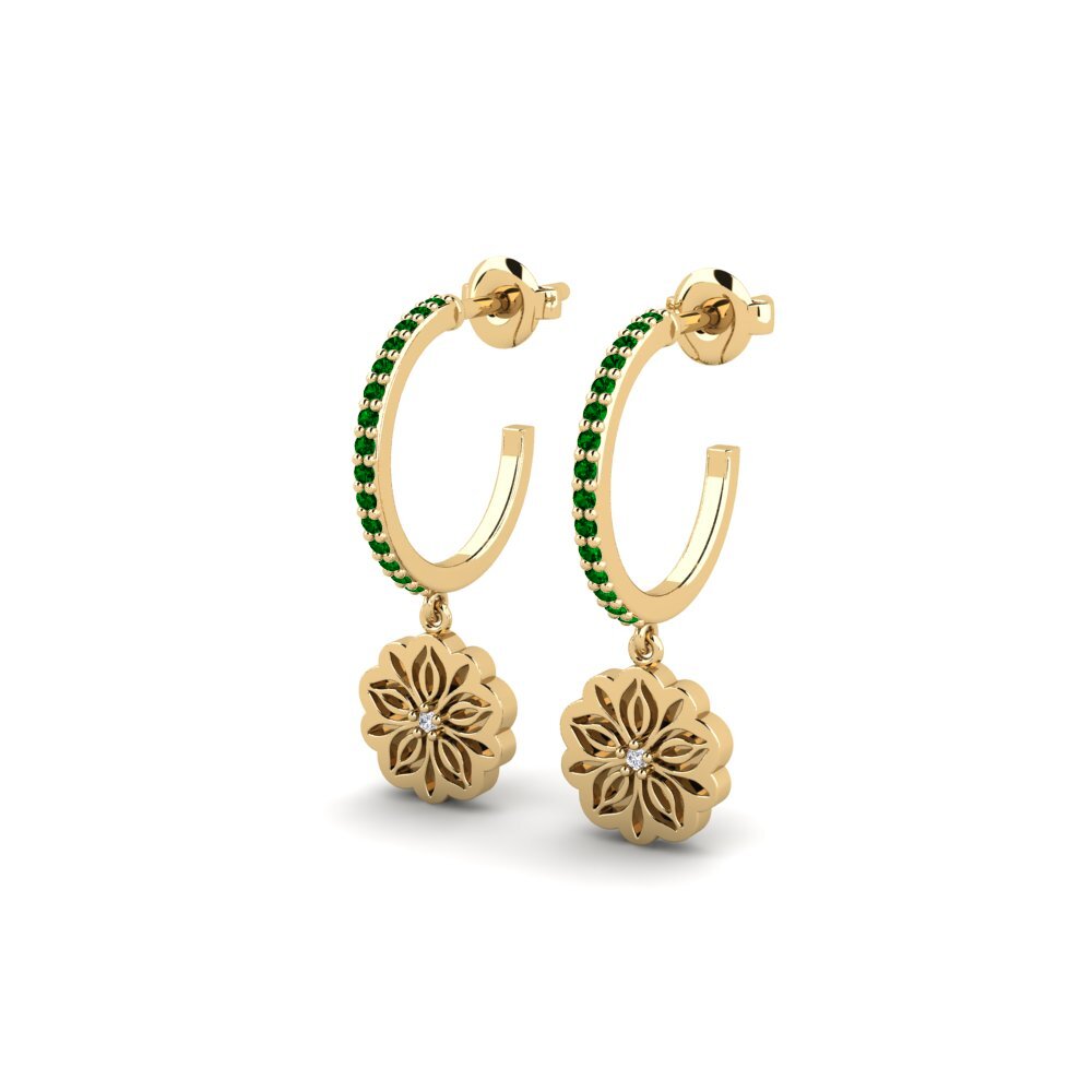Zircônia Verde Brincos Feminino Bungai