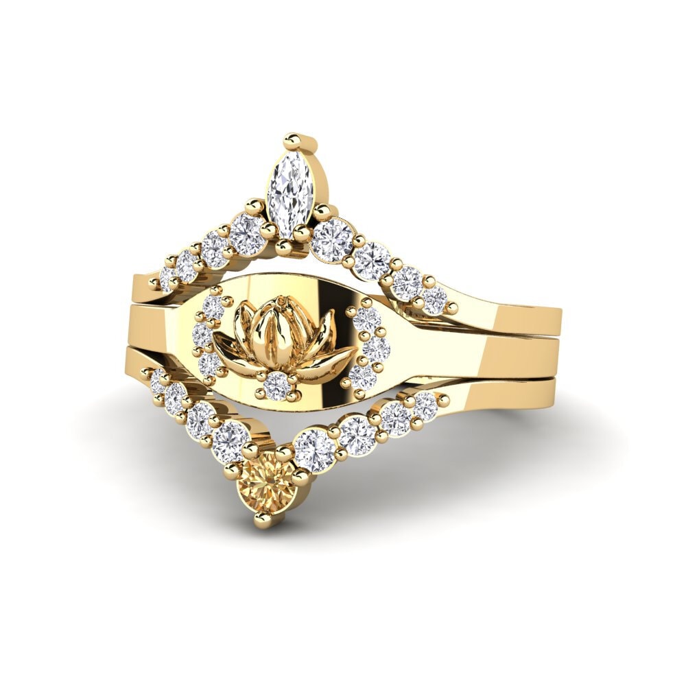 Brown Diamond Ring Caelatura - SET