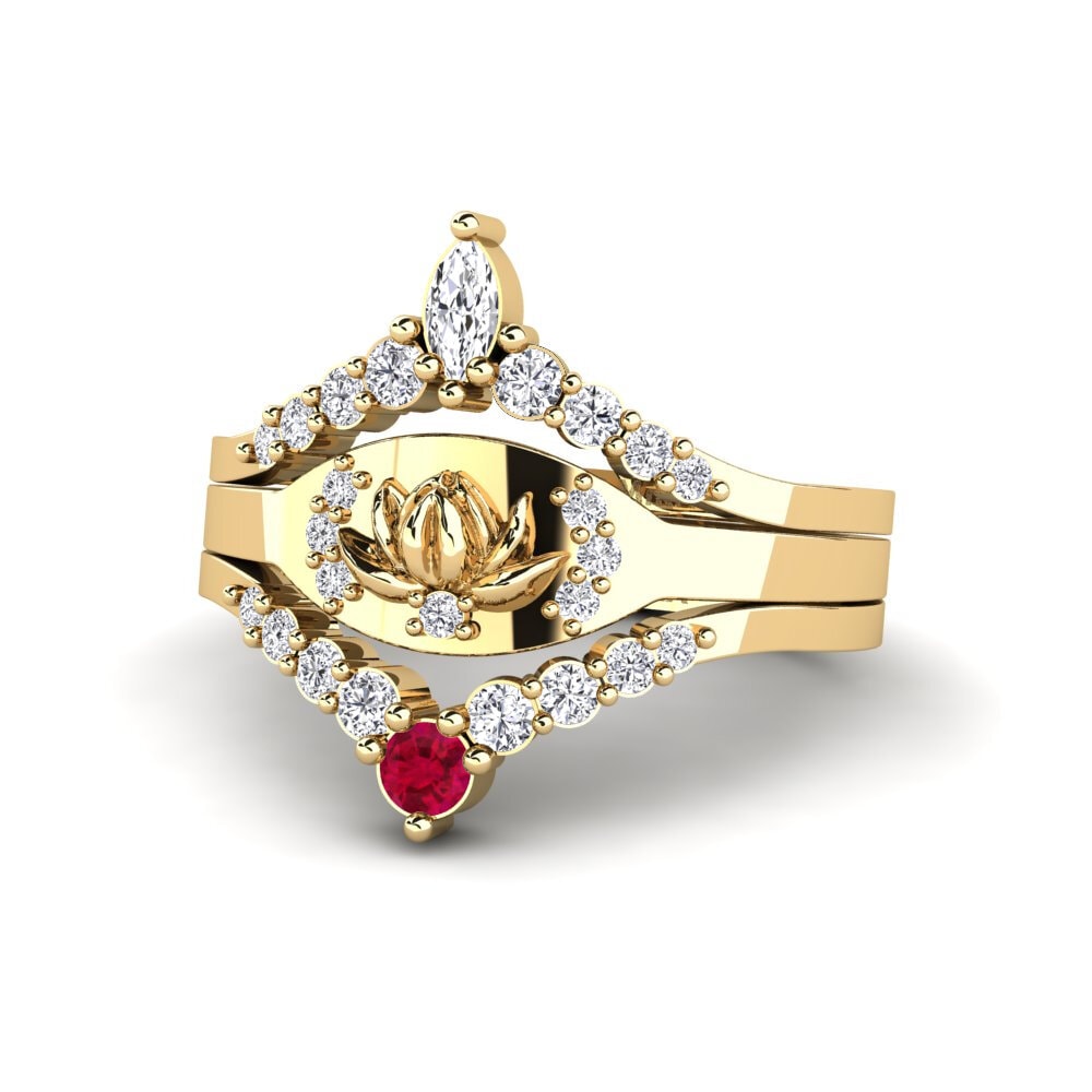 Ruby Ring Caelatura - SET