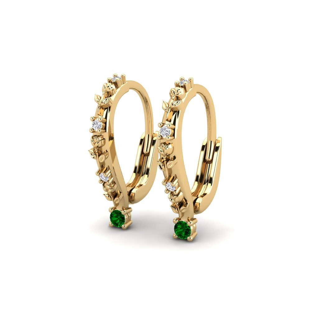 Zircônia Verde Brincos Feminino Chiselia