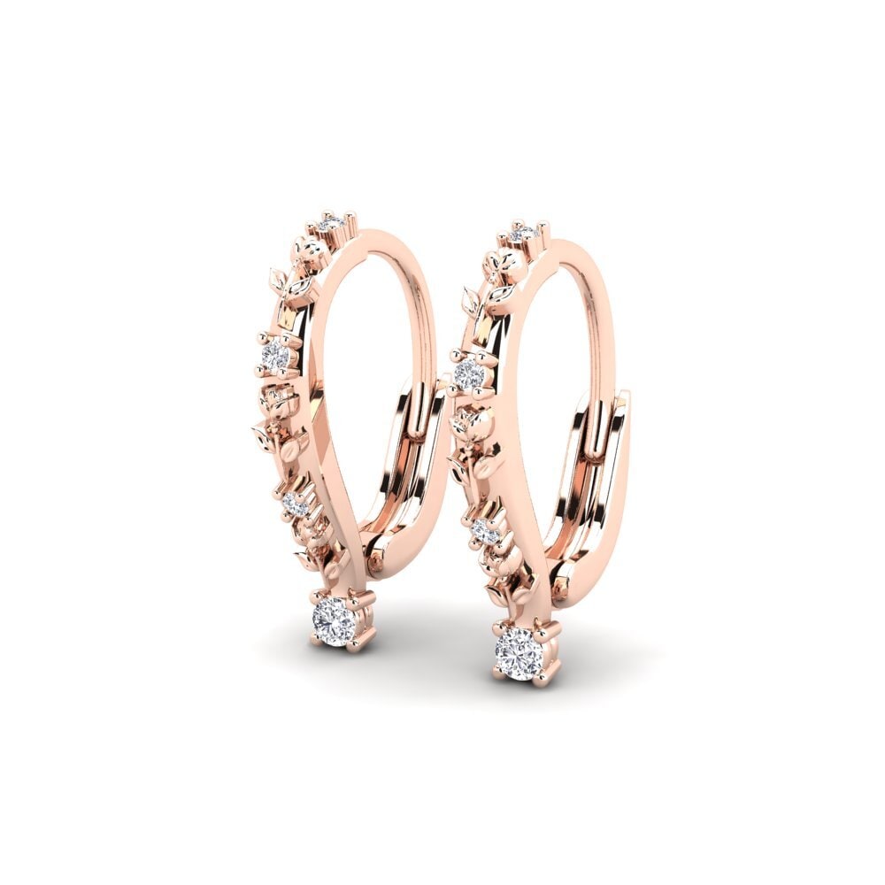 14k Oro Rosa Pendiente de mujer Chiselia