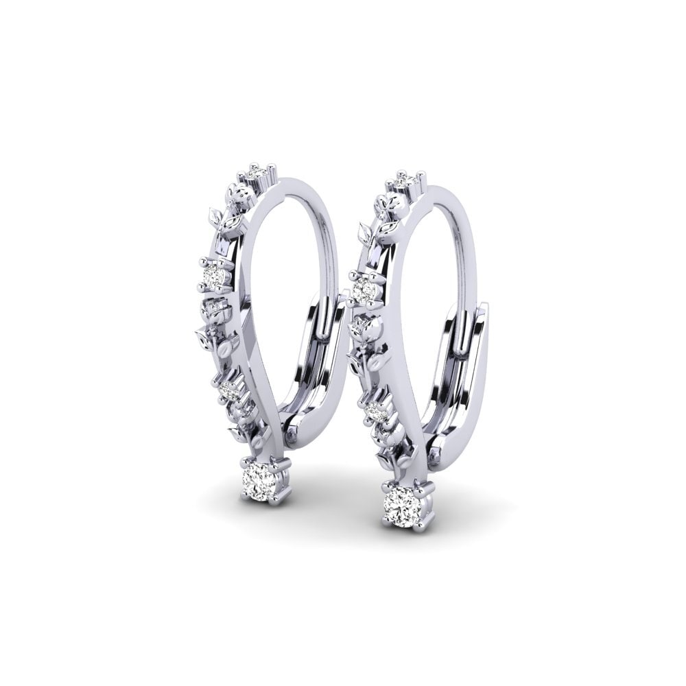 Oro Bianco 375 Moissanite Orecchino da donna Chiselia