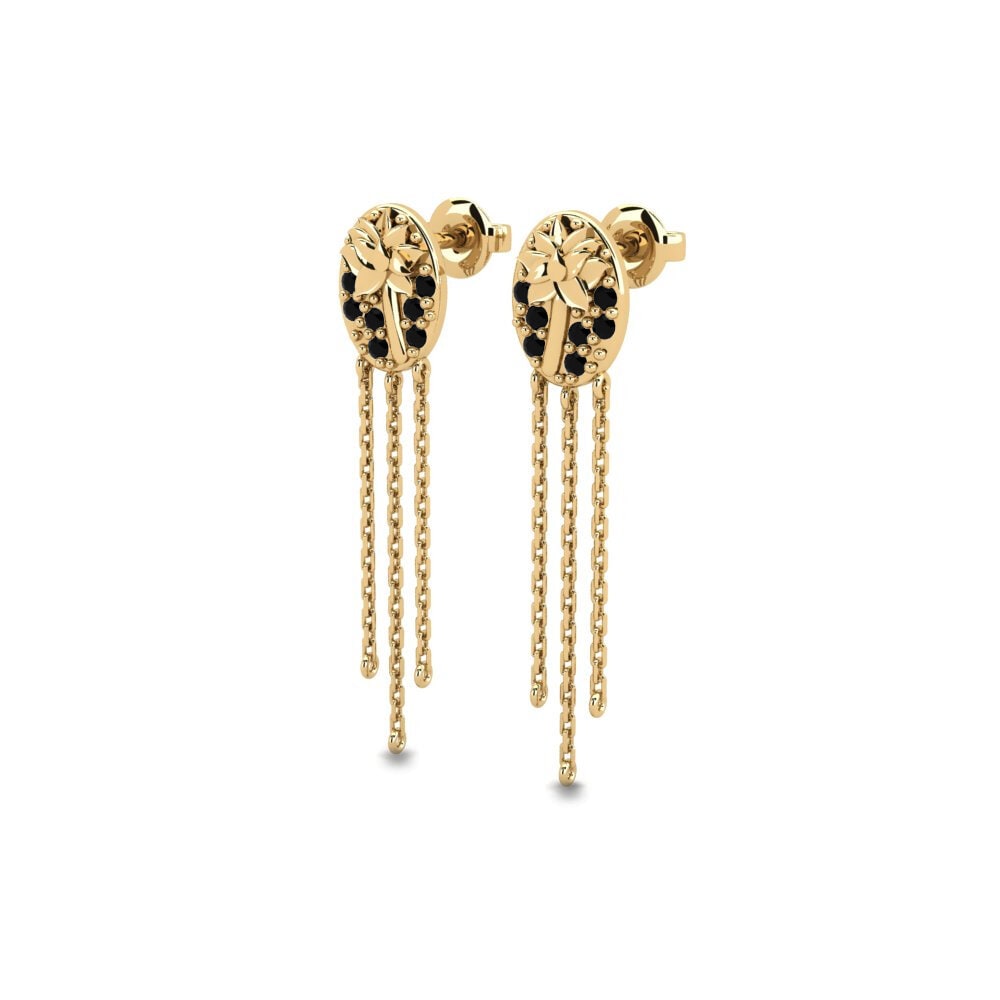 Saphir noir Boucle d'oreille femme Clarencia